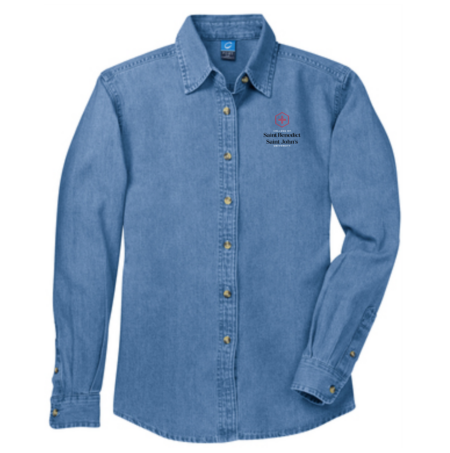 Ladies Port & Company Long Sleeve Value Denim Shirt
