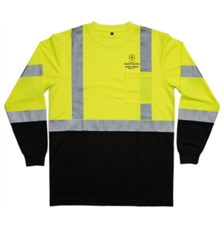 ANSI Class 3 Long Sleeve Black Bottom Pocket T Shirt